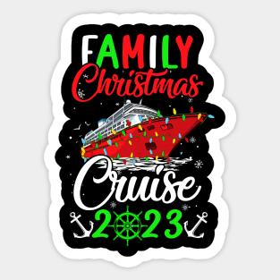 Family Christmas Cruise 2023 Squad Xmas Funny Cruising Lover Sticker